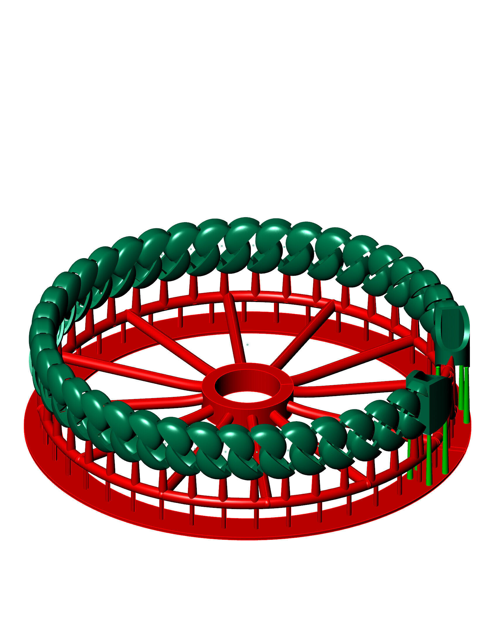 9MM SPIRAL 3D Oval CUBAN BRACELET OR CHAIN OR NECKLACE  3D print model_1