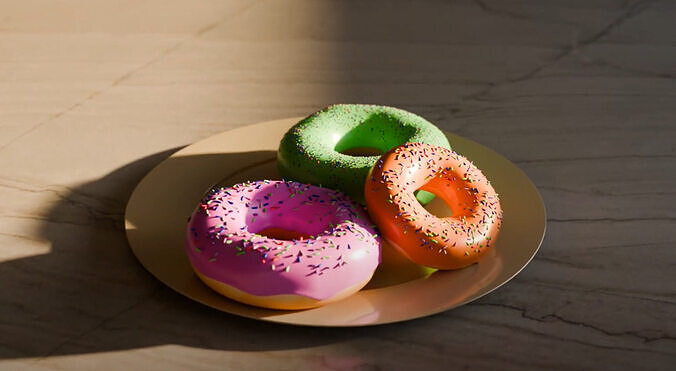 Free donut model Free 3D model