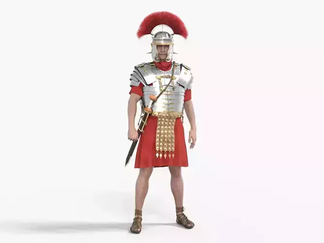 Roman legendary Centurion  Low-poly 3D model