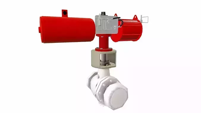 On Off Valve Extended Low-poly 3D model