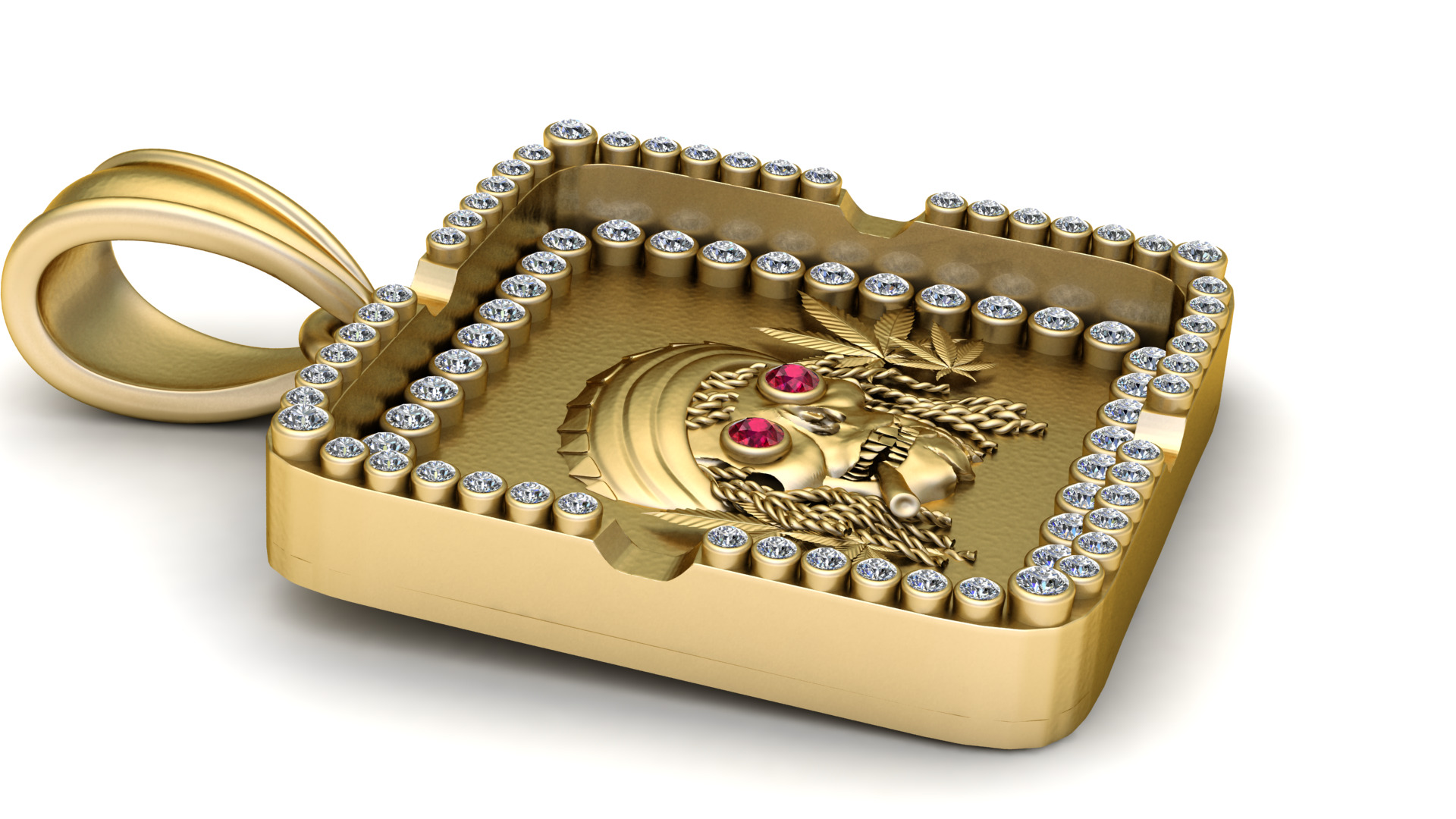 SKULL TREE SHAPE PENDANT 3D PRINTABLE MODEL  3D print model_3