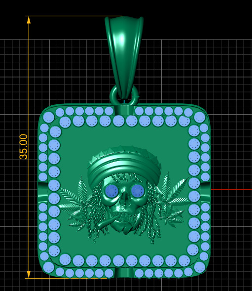 SKULL TREE SHAPE PENDANT 3D PRINTABLE MODEL  3D print model_4