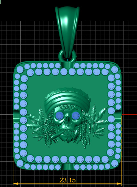 SKULL TREE SHAPE PENDANT 3D PRINTABLE MODEL  3D print model_5