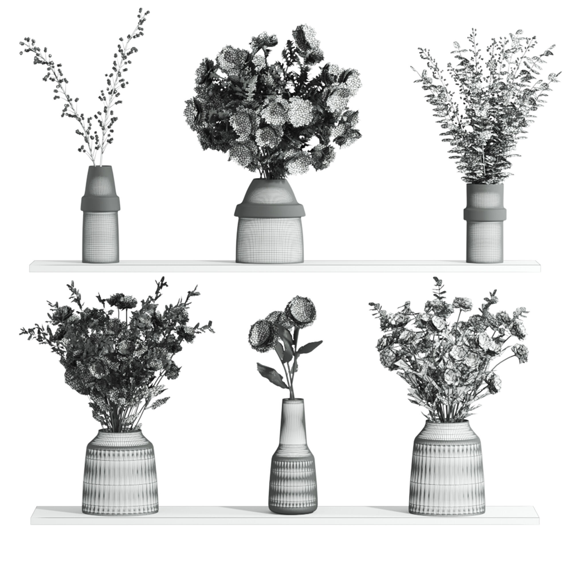 bouquet set 3D model_3
