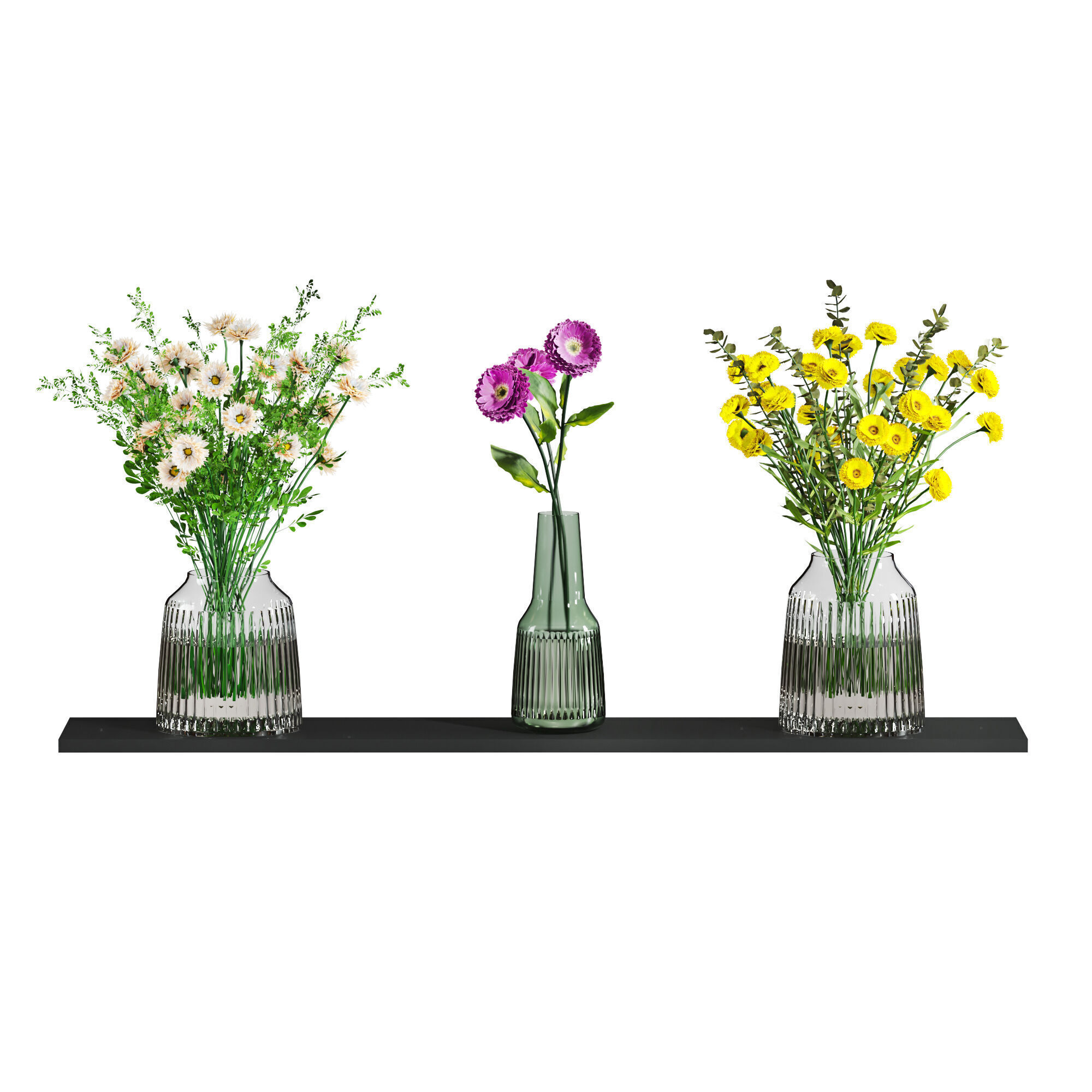 bouquet set 3D model_2