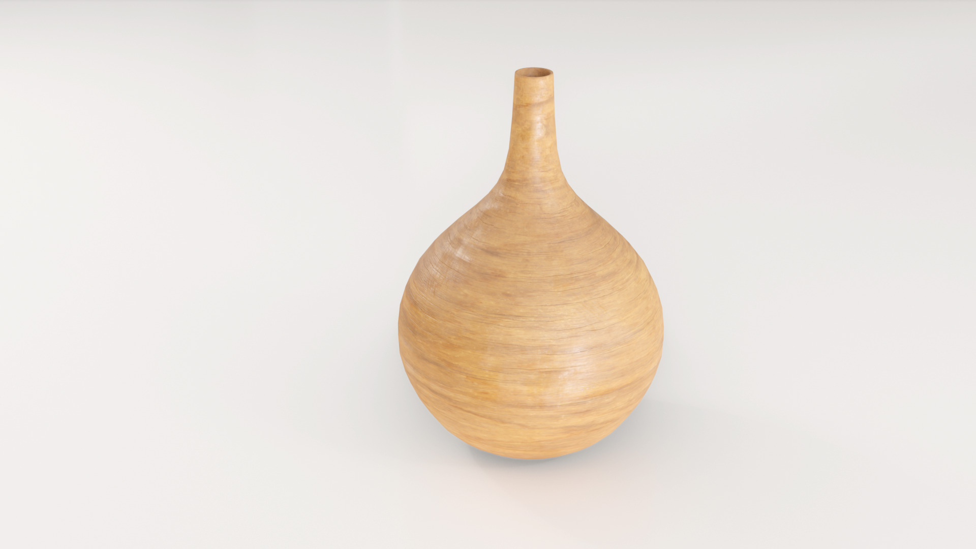 Decorative Wooden Vase 3D model_7
