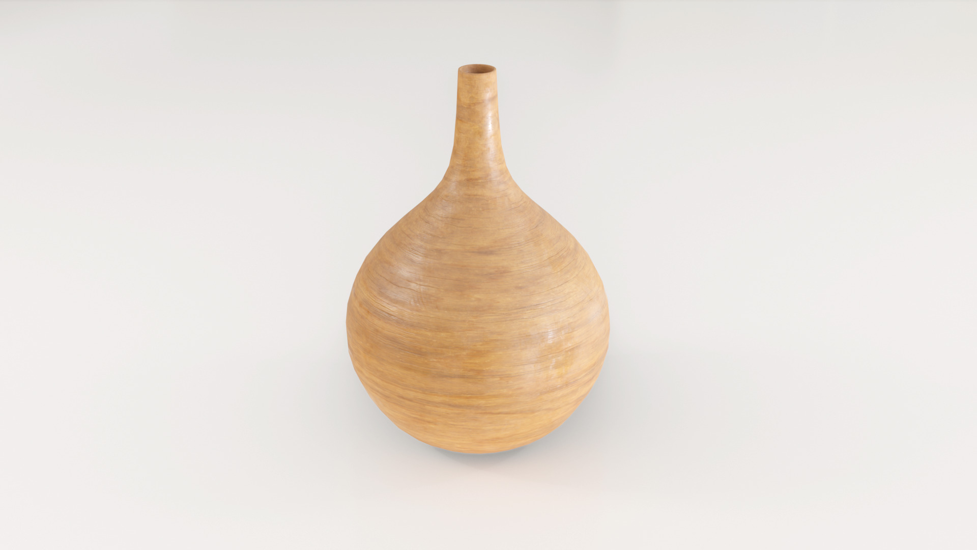 Decorative Wooden Vase 3D model_9
