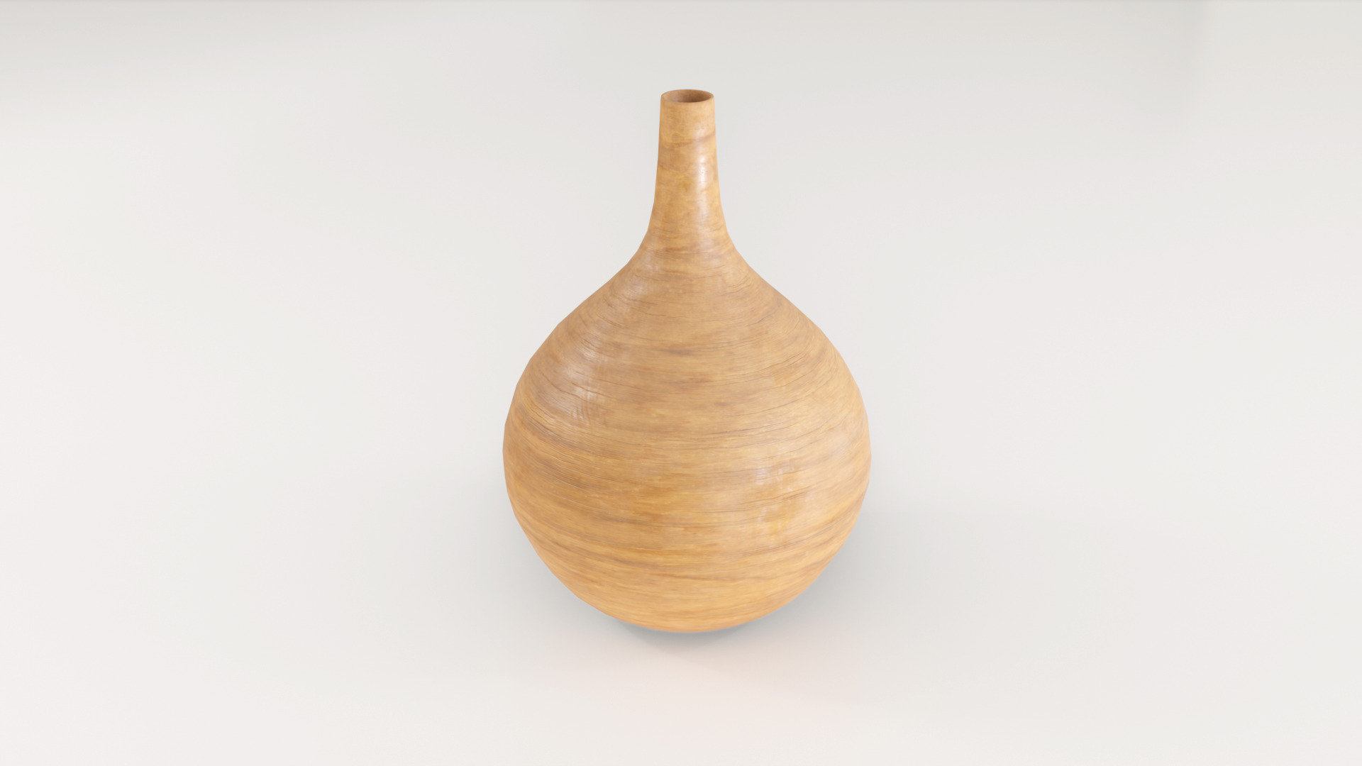 Decorative Wooden Vase 3D model_8
