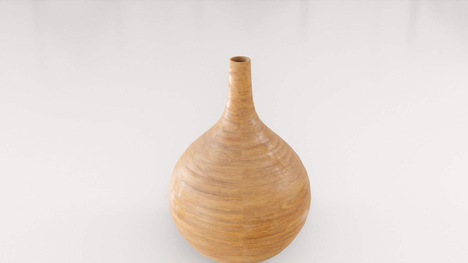 Decorative Wooden Vase 3D model_4