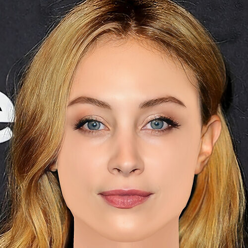 Sarah Gadon Head - No Hair - Low poly head for game Low-poly 3D model