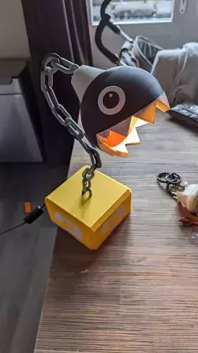 3D-printable Chainchomp lamp