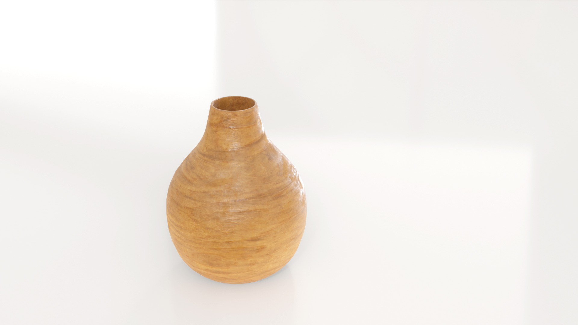 Decorative Wooden Vase Medium 3D model_2