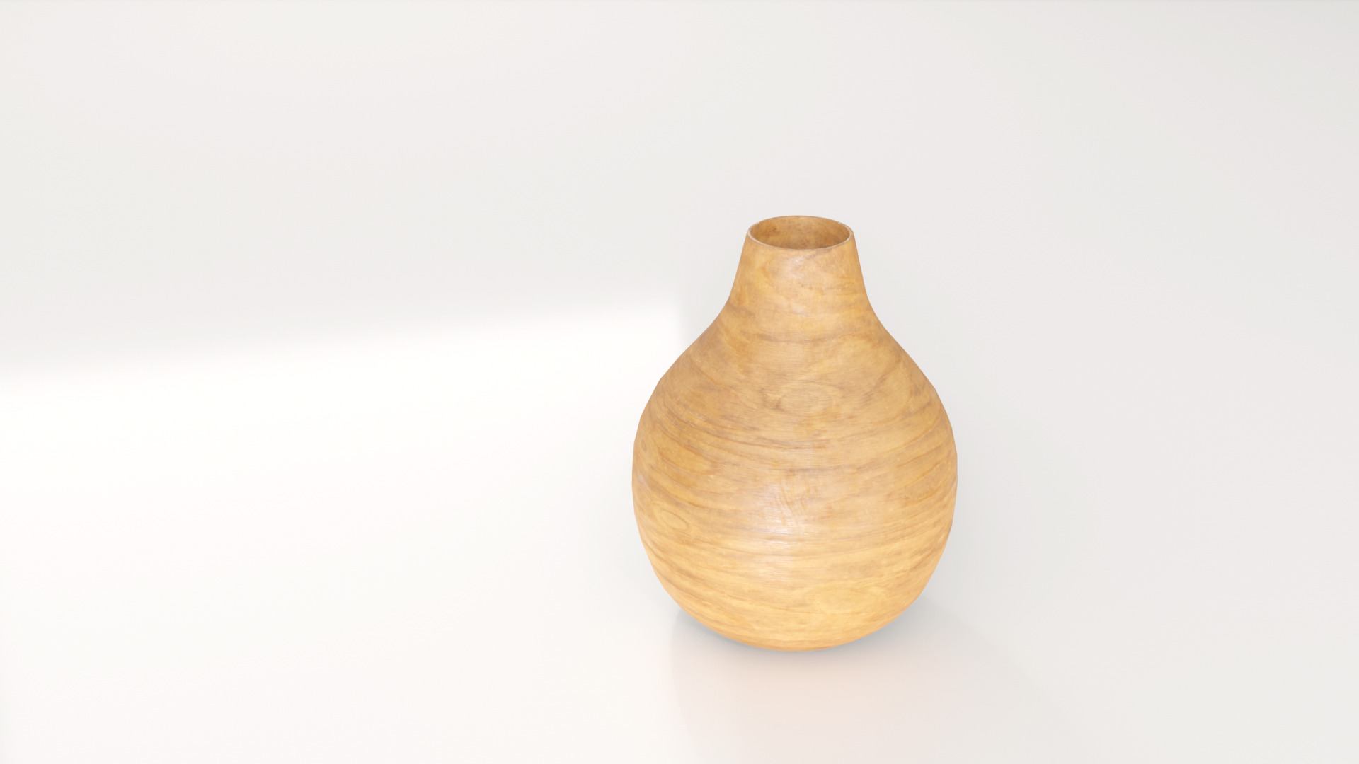 Decorative Wooden Vase Medium 3D model_6