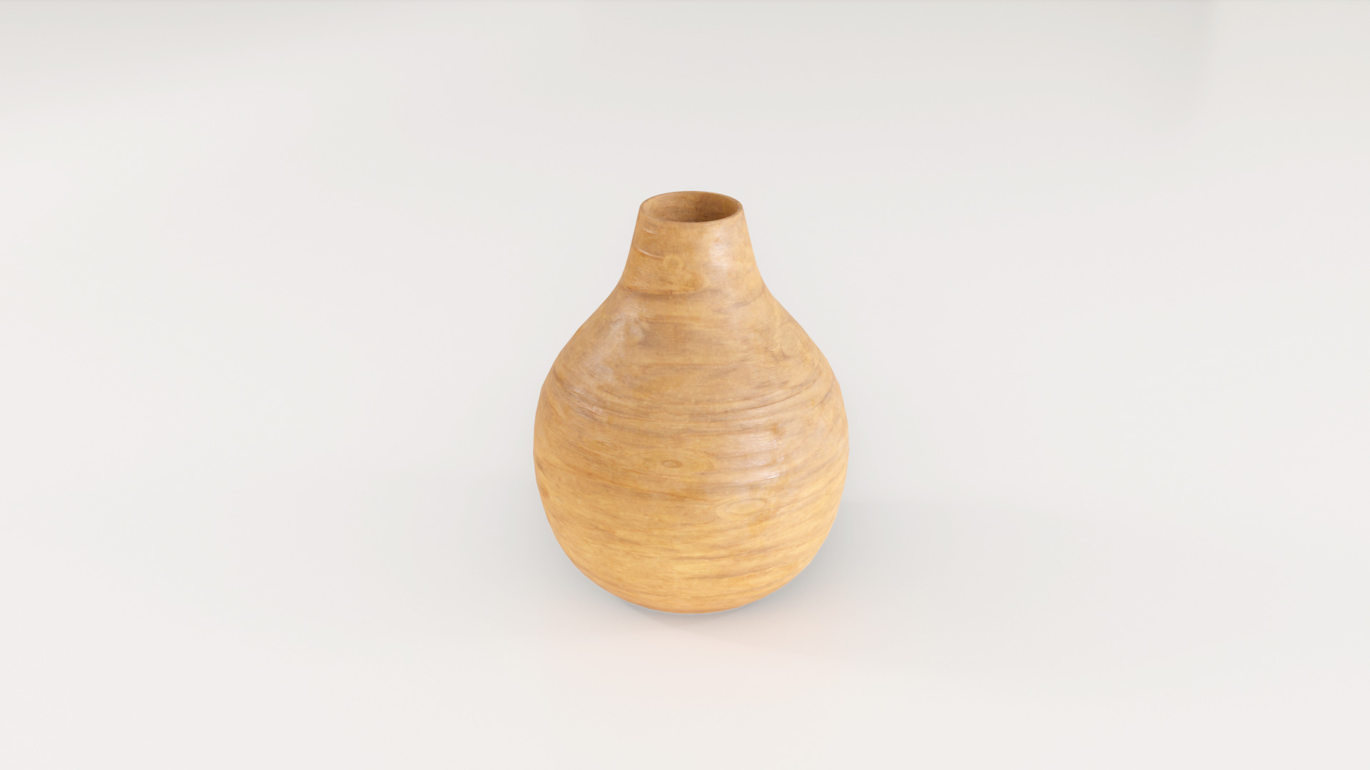Decorative Wooden Vase Medium 3D model_8