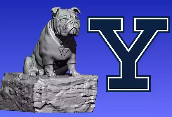 NCAA - Handsome Dan statue - Yale University - 3D PRINT 3D print model