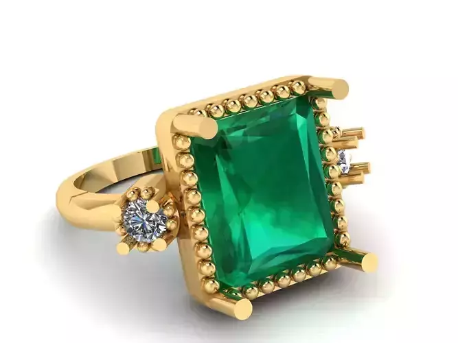 GREEN GLAIMA RING 3D PRINTABLE MODEL  3D print model