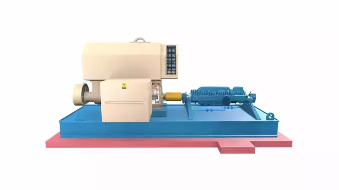 Boiler Feed Pump Model Low-poly 3D model