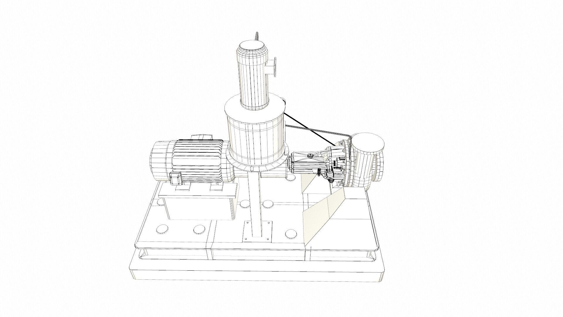 Water Centrifugal Pump PBR Low-poly 3D model_11