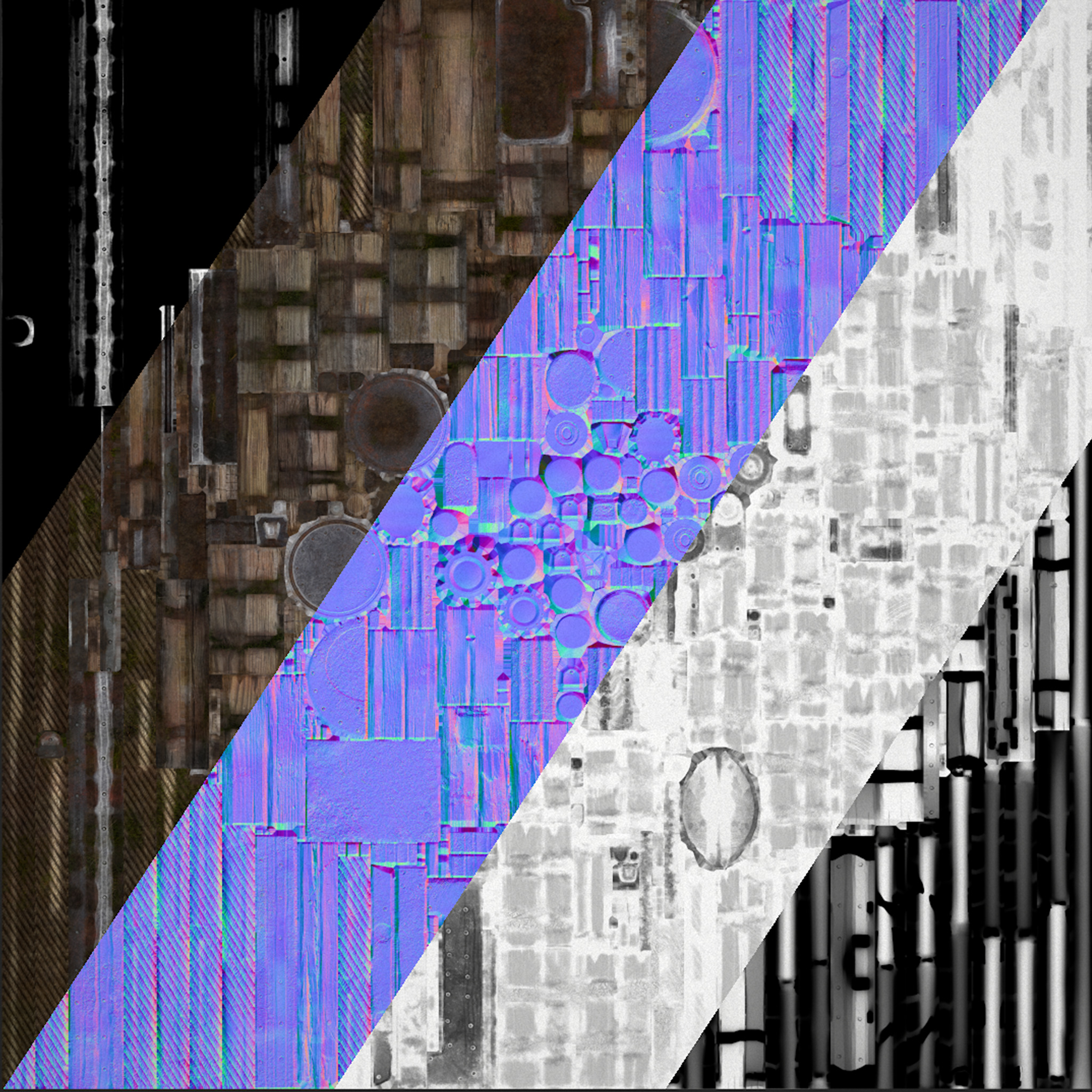 Medieval Coal Ore Mine Low-poly 3D model_57