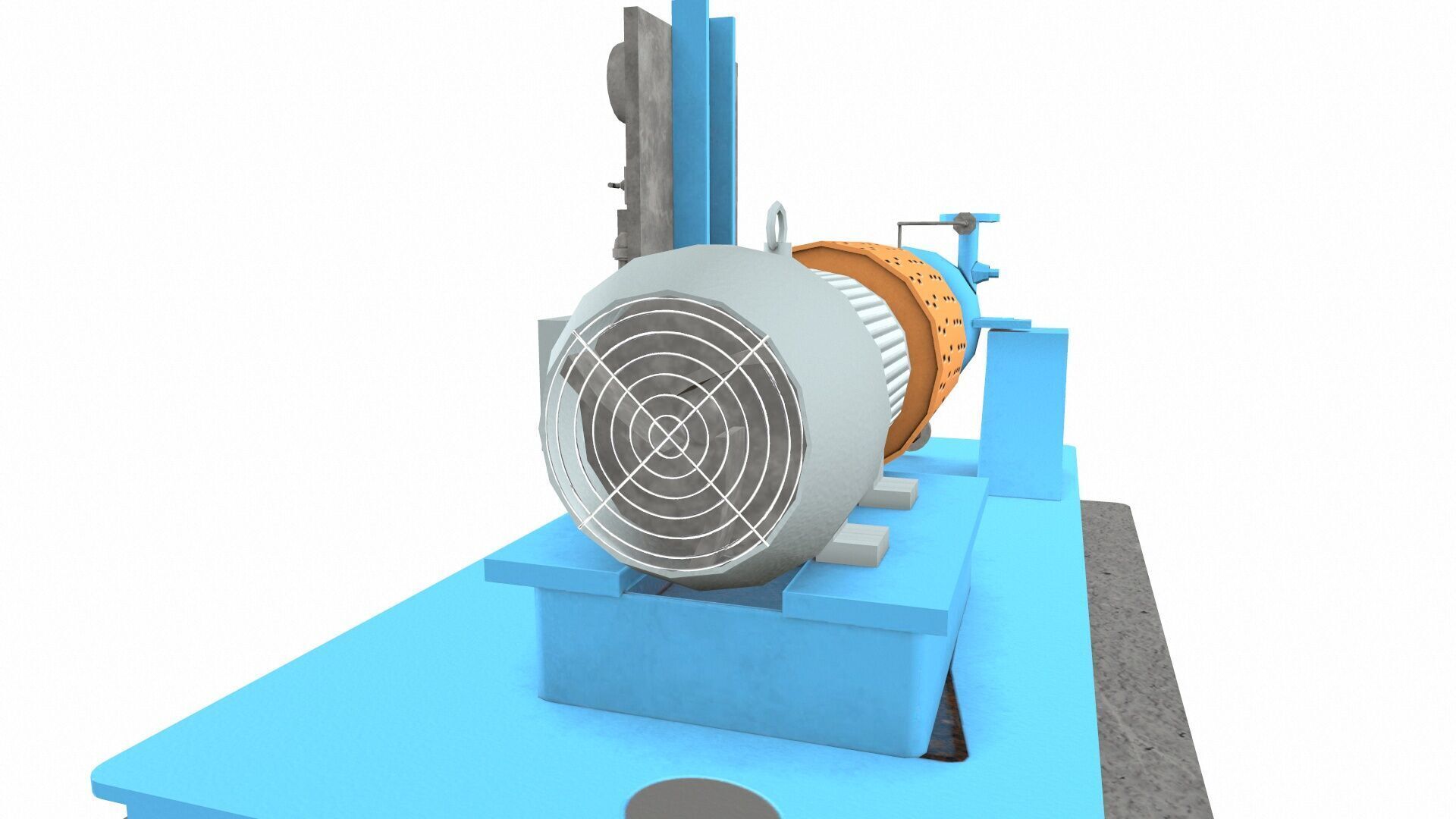 Water Centrifugal Pump PBR Low-poly 3D model_7