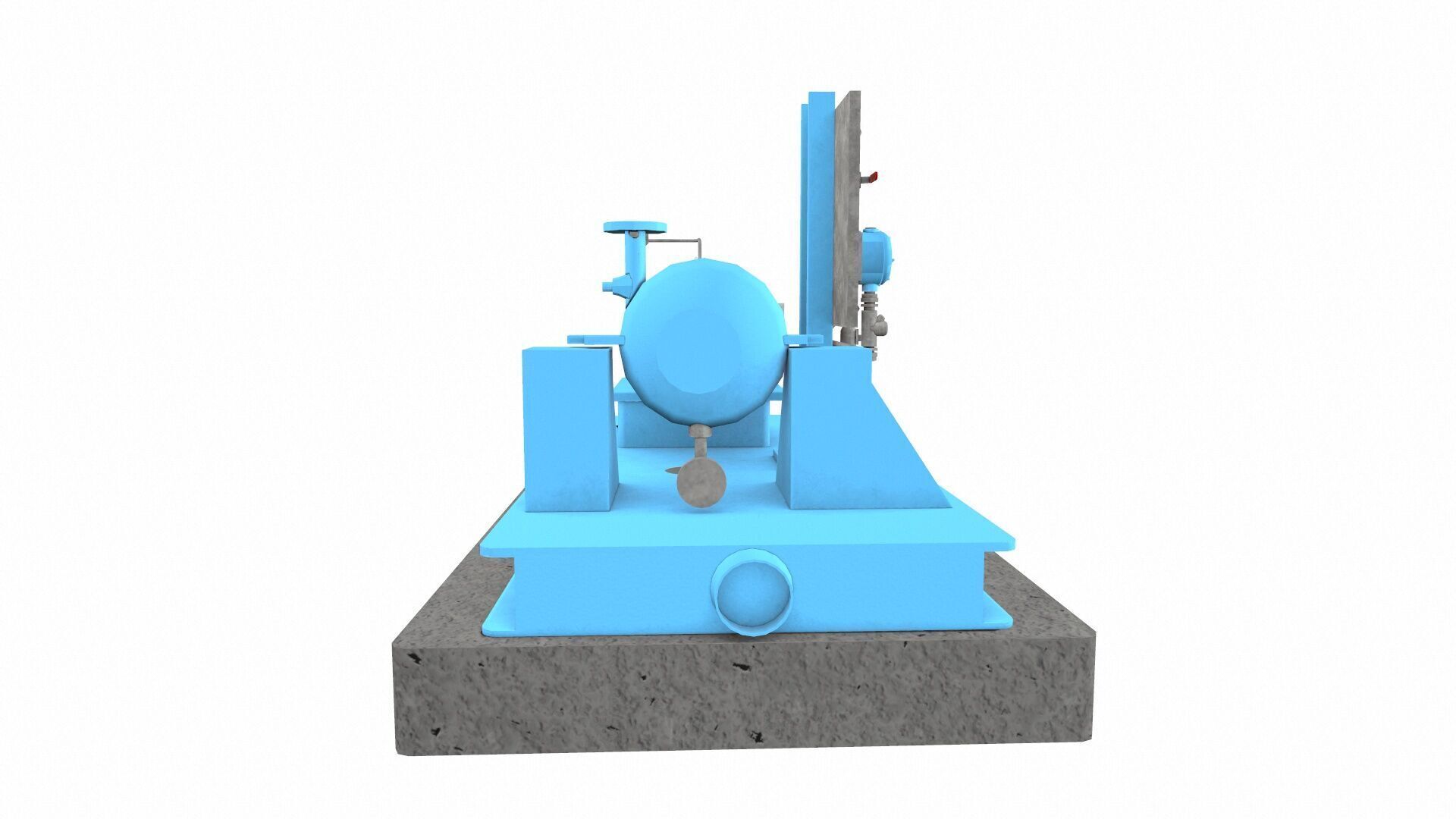Water Centrifugal Pump PBR Low-poly 3D model_4