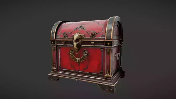 Ornate treasure chest with intricate detailing