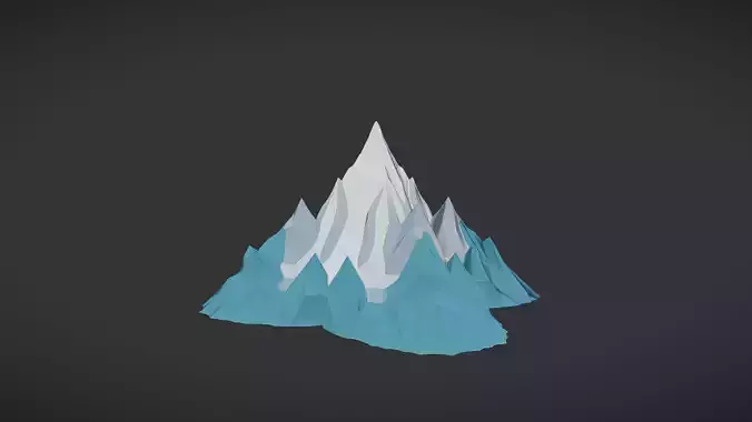 Low-poly mountain landscape