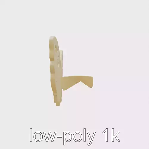 Art Nouveau Ornamental Lace Wings with Pearlescent Finish Low-poly 3D model