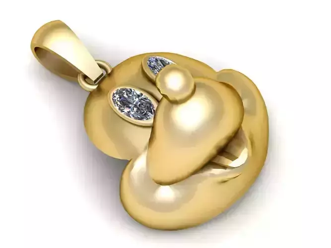 MICKEY MOUSE PENDANT 3D PRINTABLE MODEL 