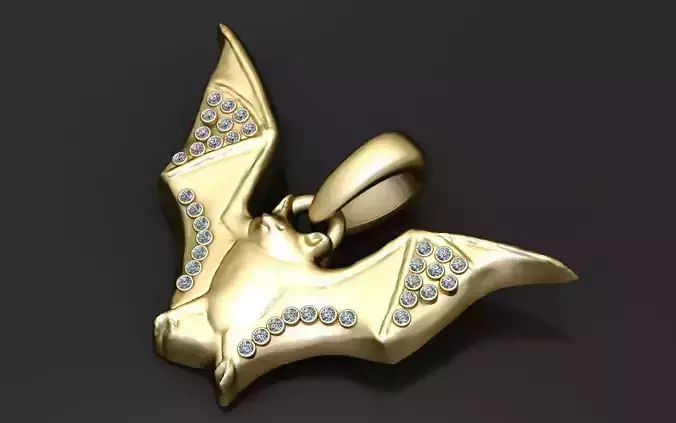 FLYING BAT BIRD PENDANT 3D PRINTBALE MODEL 