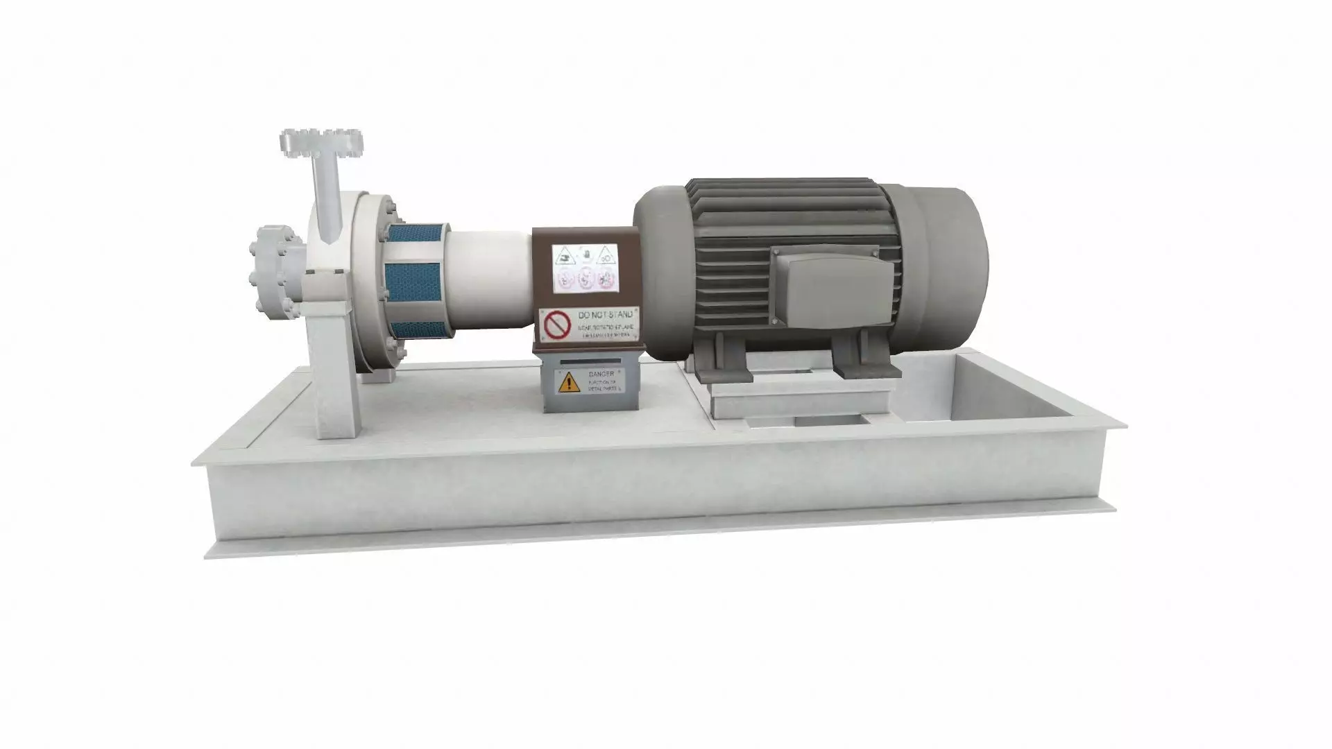 Water Centrifugal Pump PBR Low-poly 3D model_0