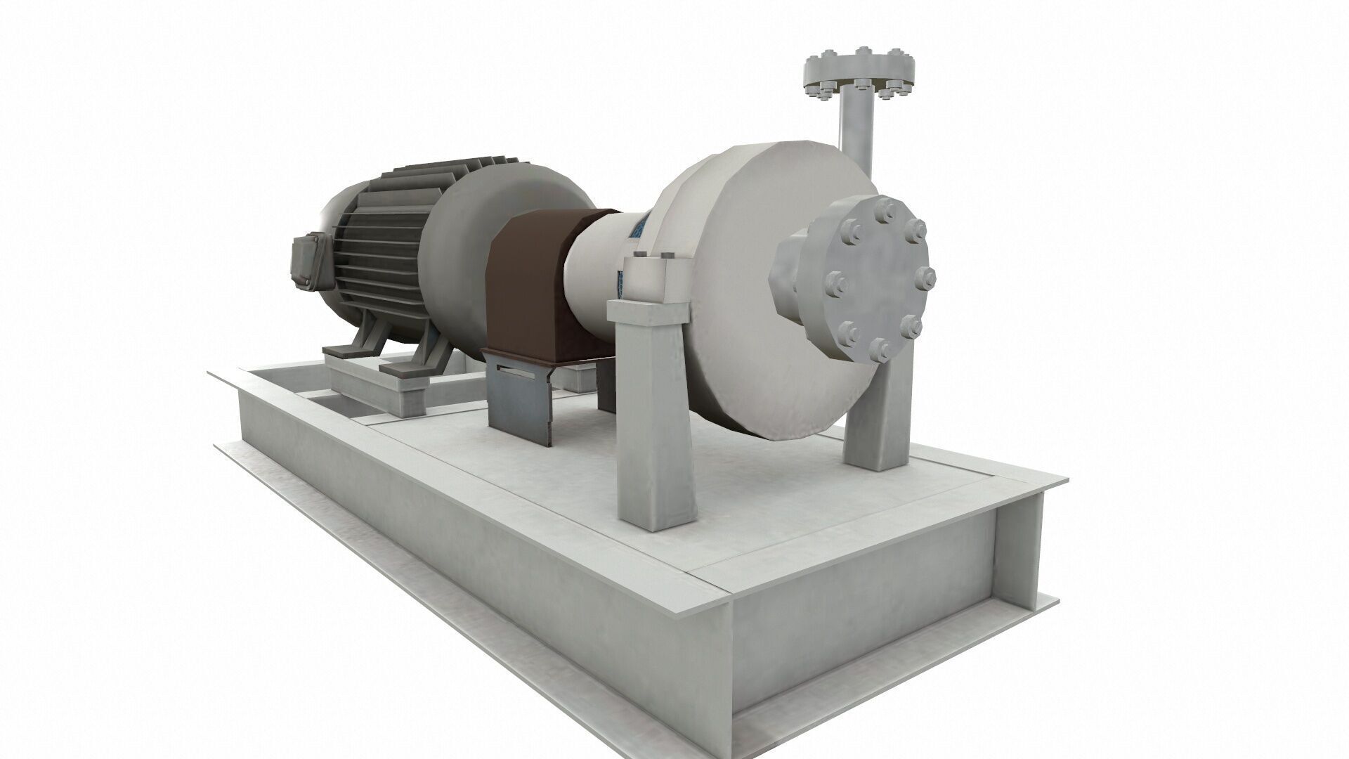 Water Centrifugal Pump PBR Low-poly 3D model_6