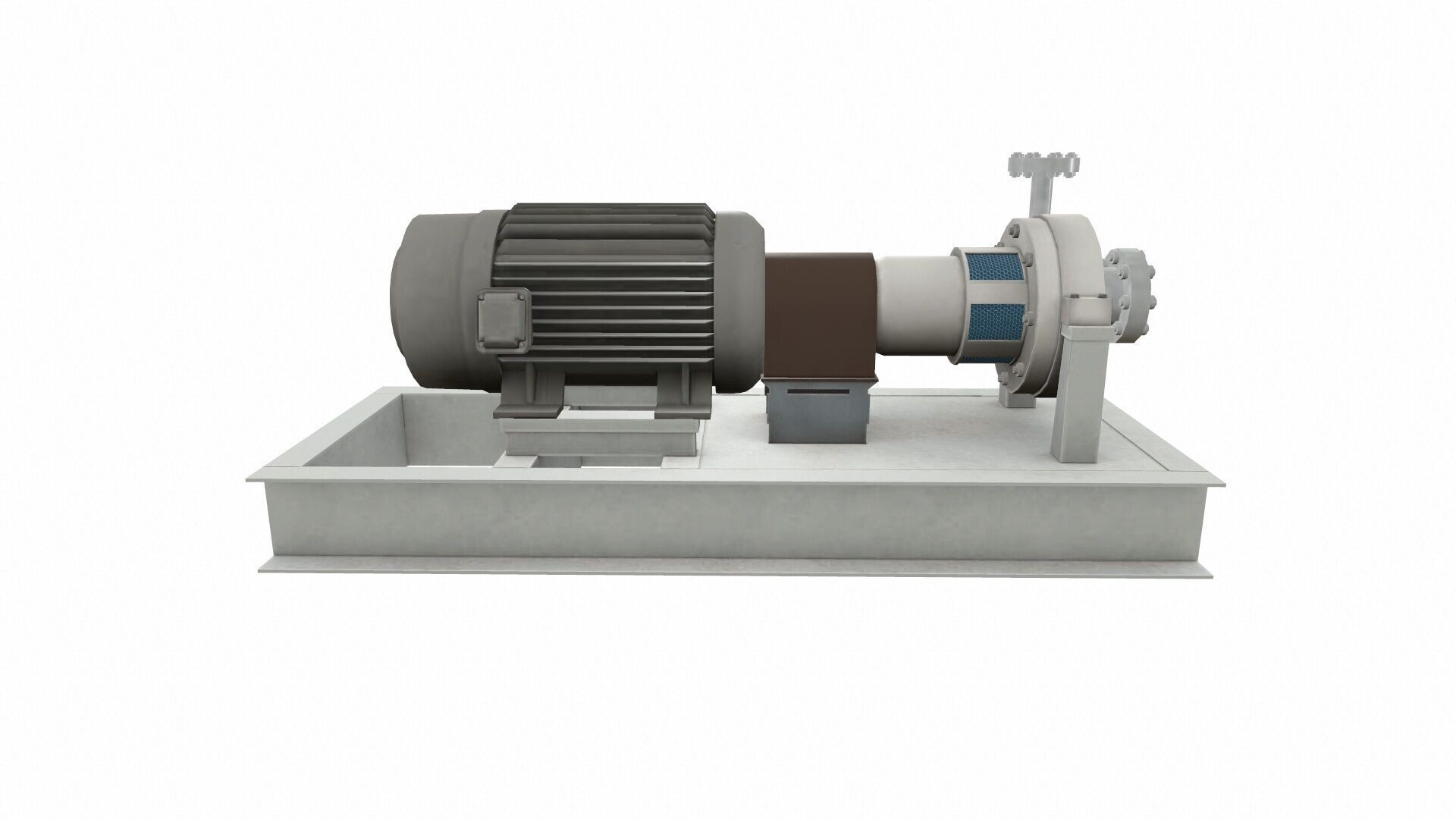 Water Centrifugal Pump PBR Low-poly 3D model_5