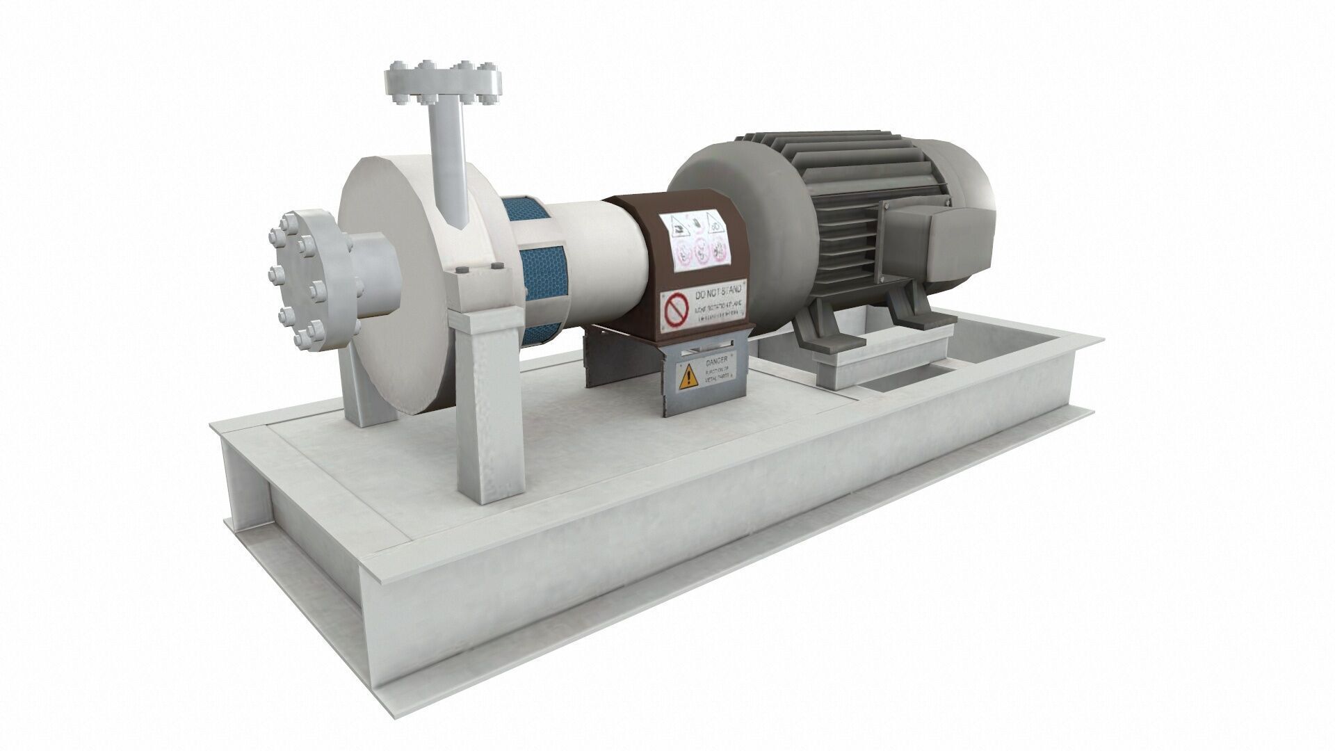 Water Centrifugal Pump PBR Low-poly 3D model_2