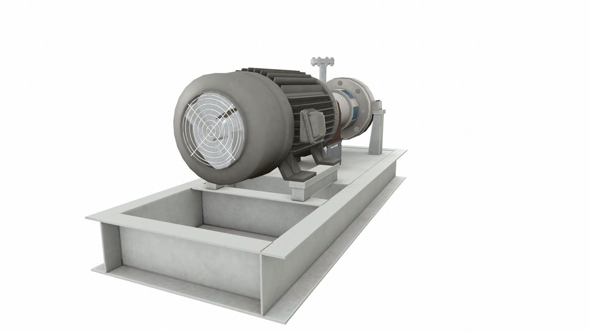 Water Centrifugal Pump PBR Low-poly 3D model_4