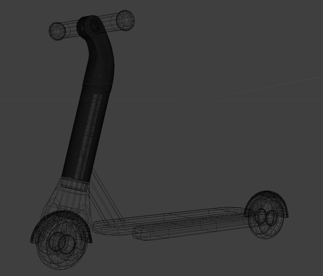 Kids Scooter Cartoon 3D Model Low-poly 3D model_7