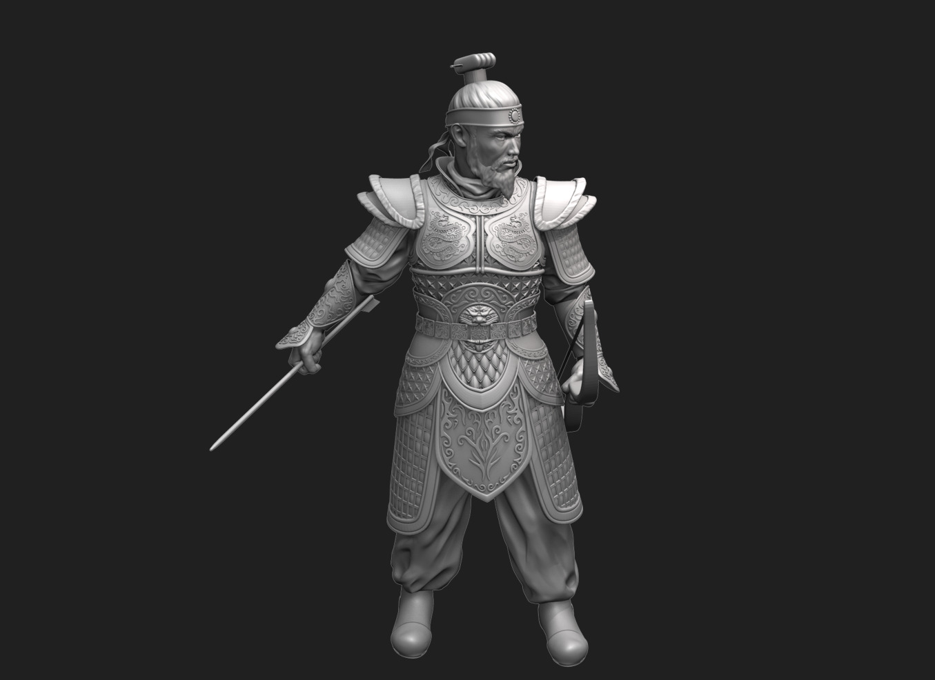 Jang Bo go        an ancient Korean sea merchant and general 3D print model_7