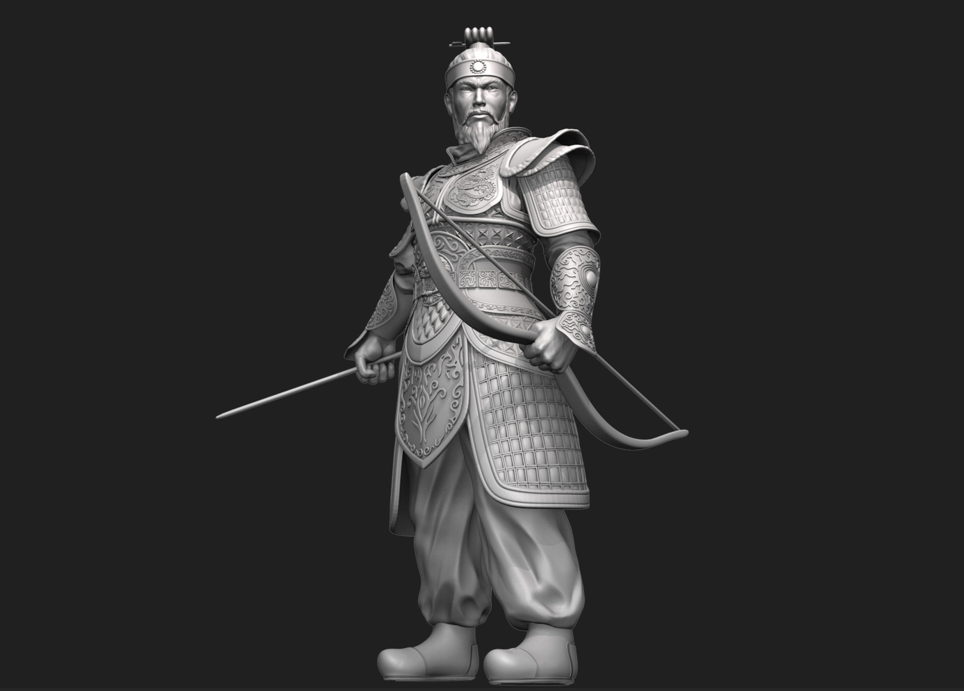Jang Bo go        an ancient Korean sea merchant and general 3D print model_3
