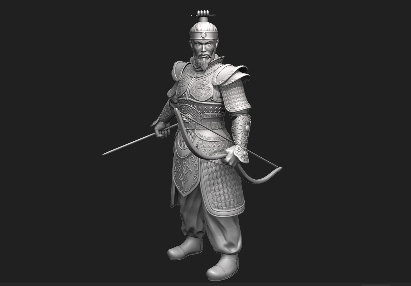 Jang Bo go        an ancient Korean sea merchant and general 3D print model_2