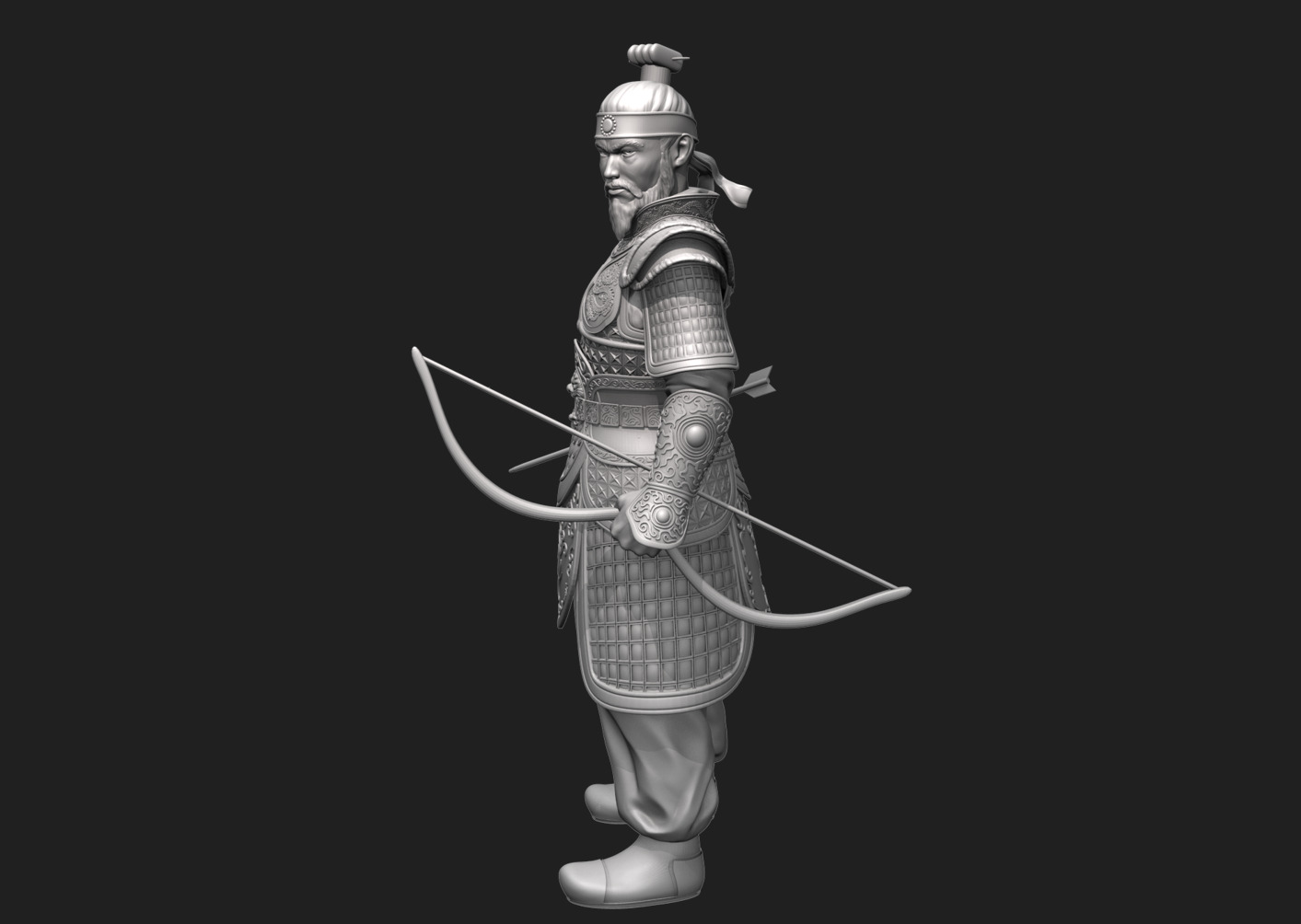 Jang Bo go        an ancient Korean sea merchant and general 3D print model_16