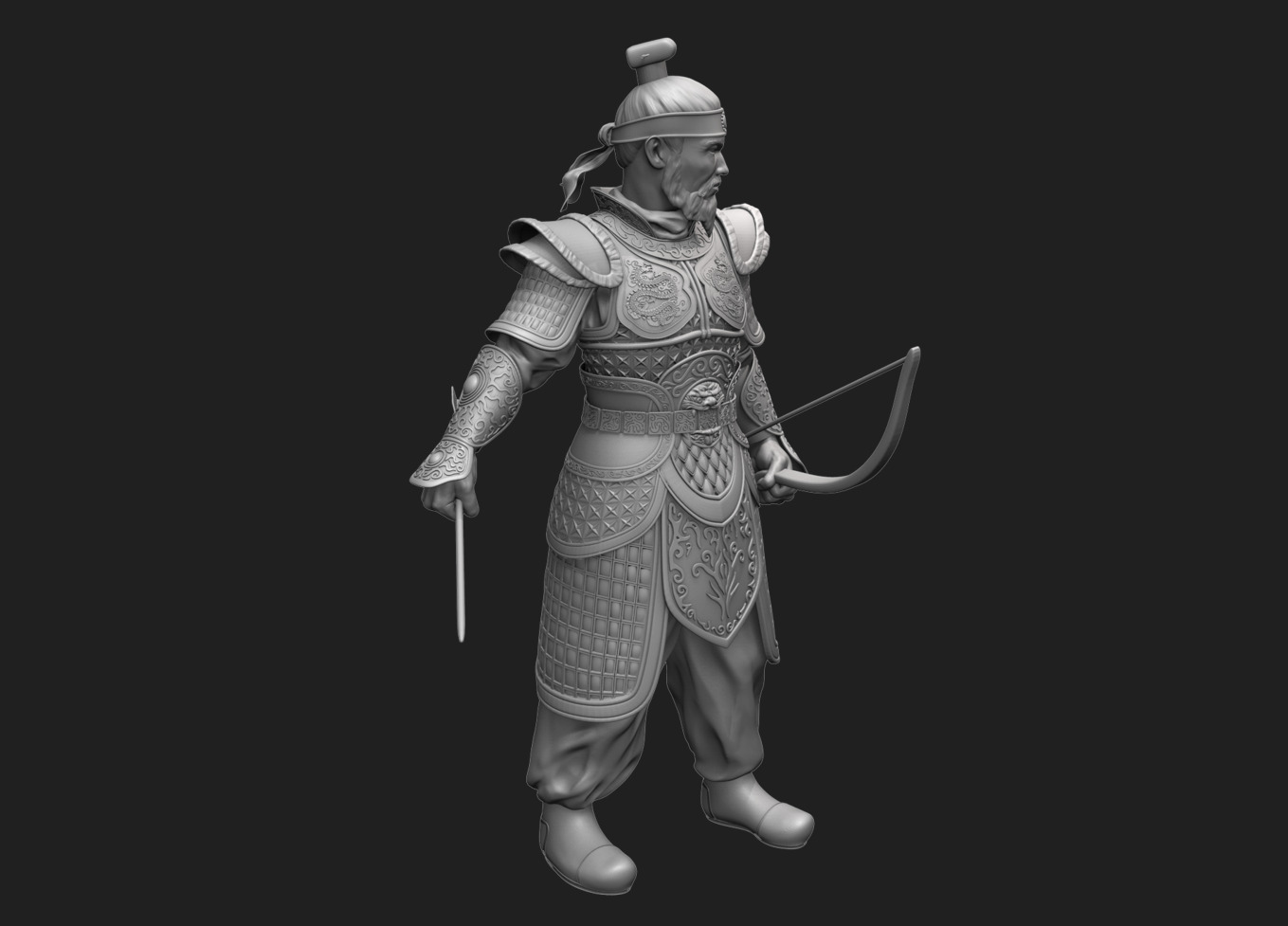 Jang Bo go        an ancient Korean sea merchant and general 3D print model_10