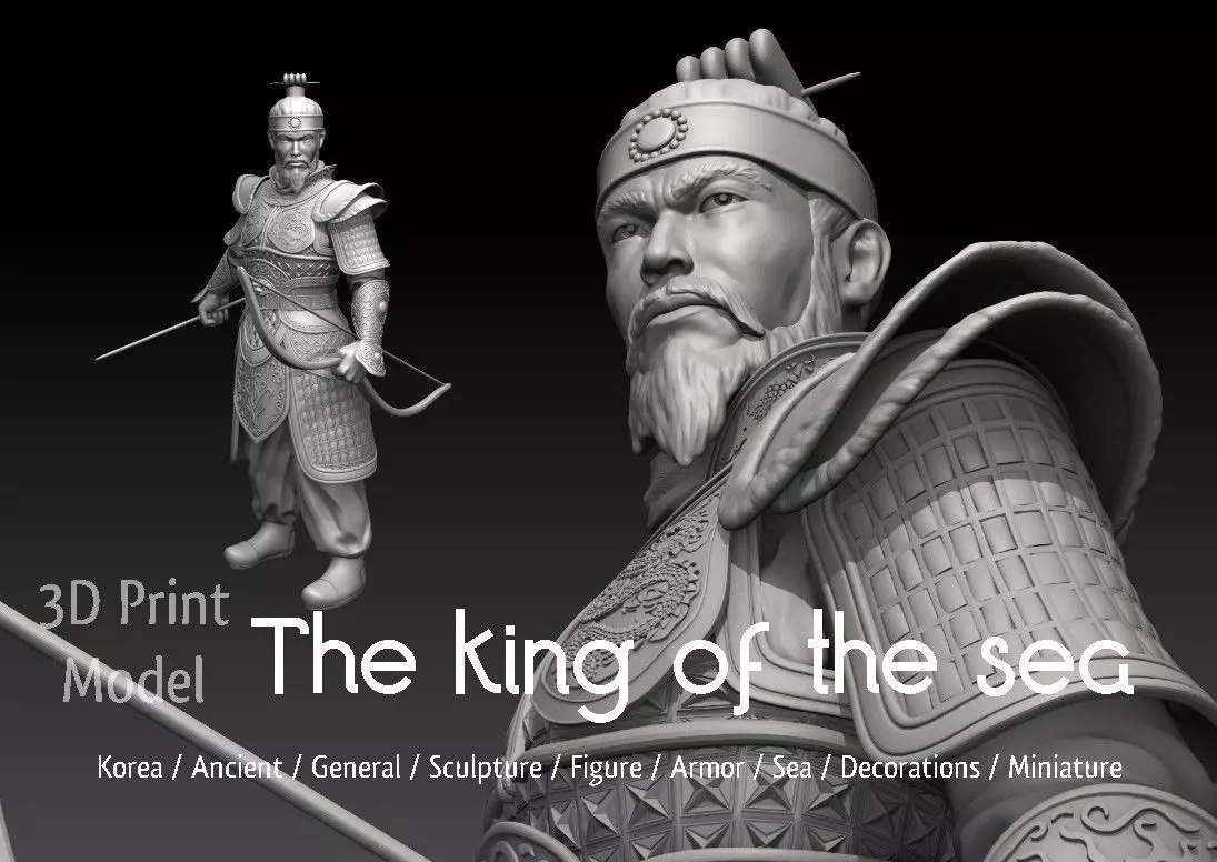 Jang Bo go        an ancient Korean sea merchant and general 3D print model_0