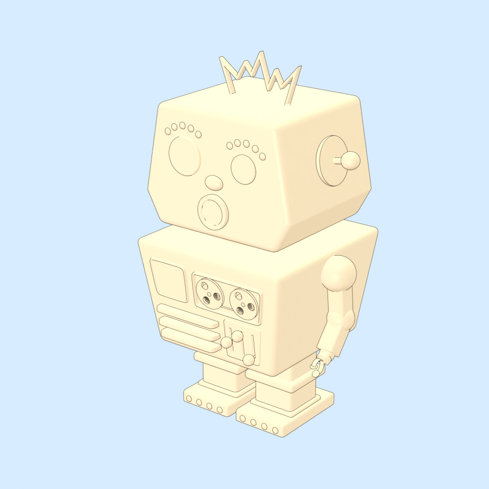 Toy Robot  3D model_4