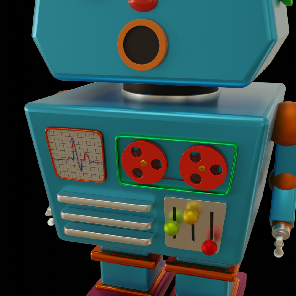 Toy Robot  3D model_3