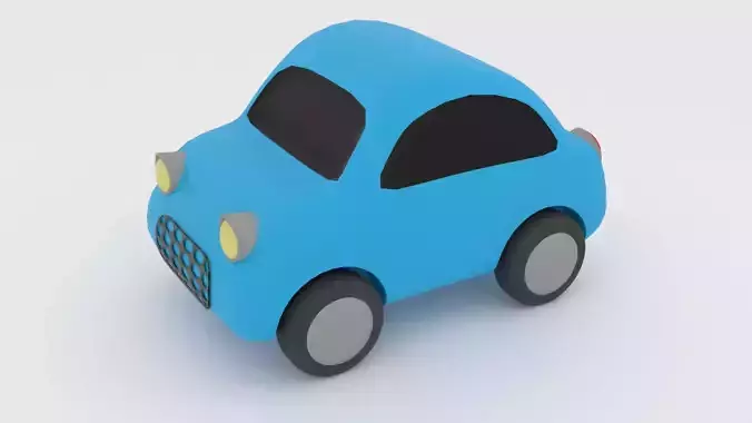 Kids Toy Car Cartoon 3D Model