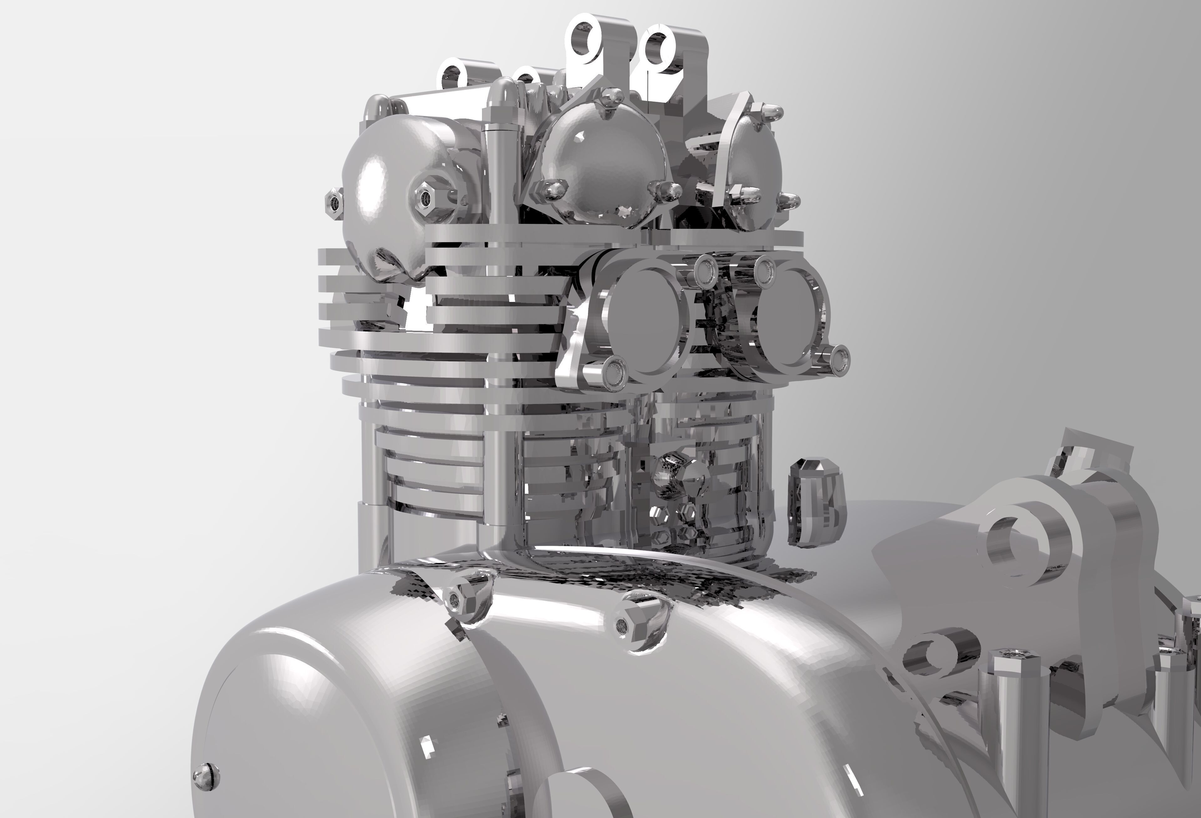 XS650 Engine 3D print model_1