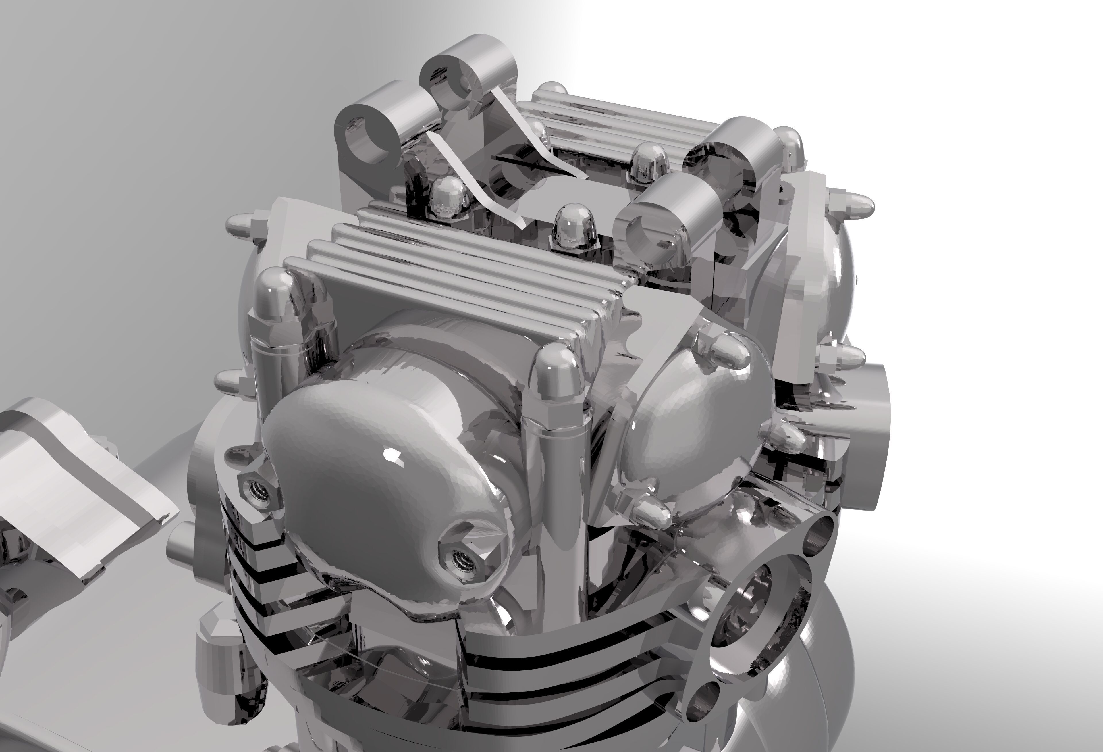 XS650 Engine 3D print model_2
