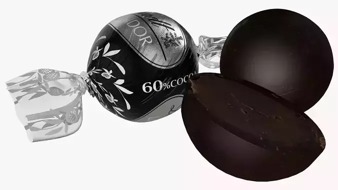 Lindt LINDOR Extra Dark Chocolate 60 Percent cocoa 3D model