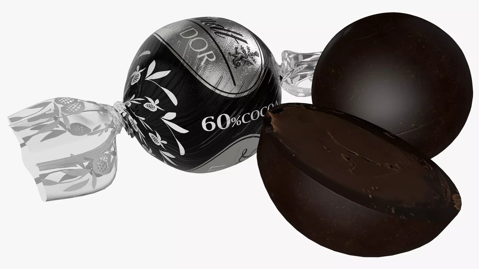 Lindt LINDOR Extra Dark Chocolate 60 Percent cocoa 3D model_0