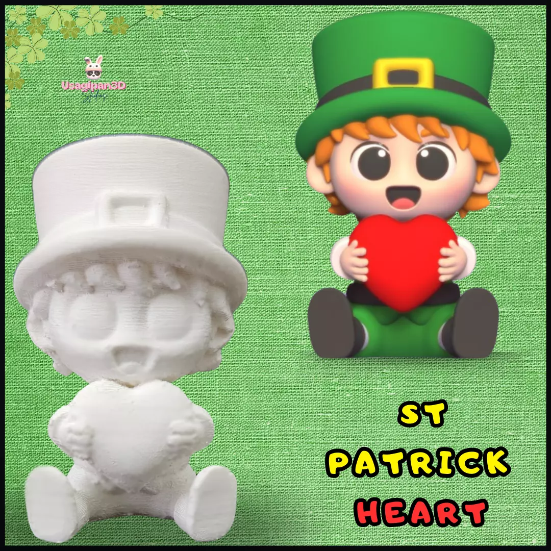 St Patrick Heart 3D print model_0